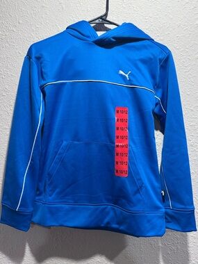 Puma Royal Blue Hoodie with White Piping